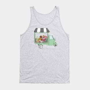 Floral Truck Shop Tank Top